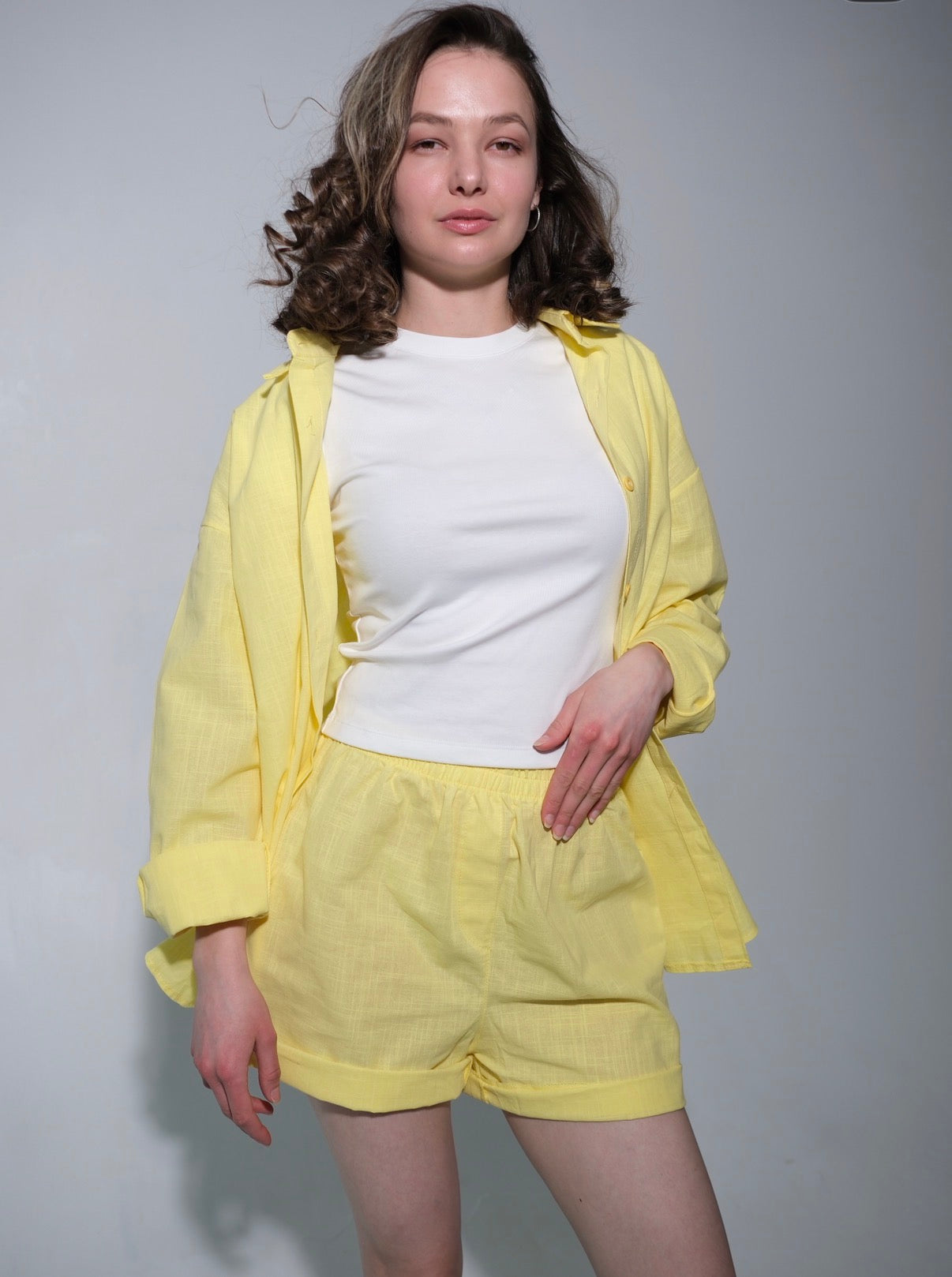 Lemon Yellow Summer Cotton Set