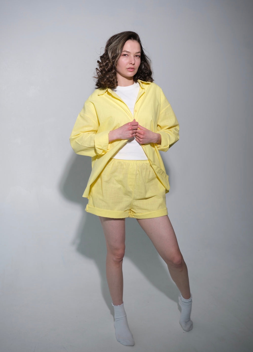 Lemon Yellow Summer Cotton Set