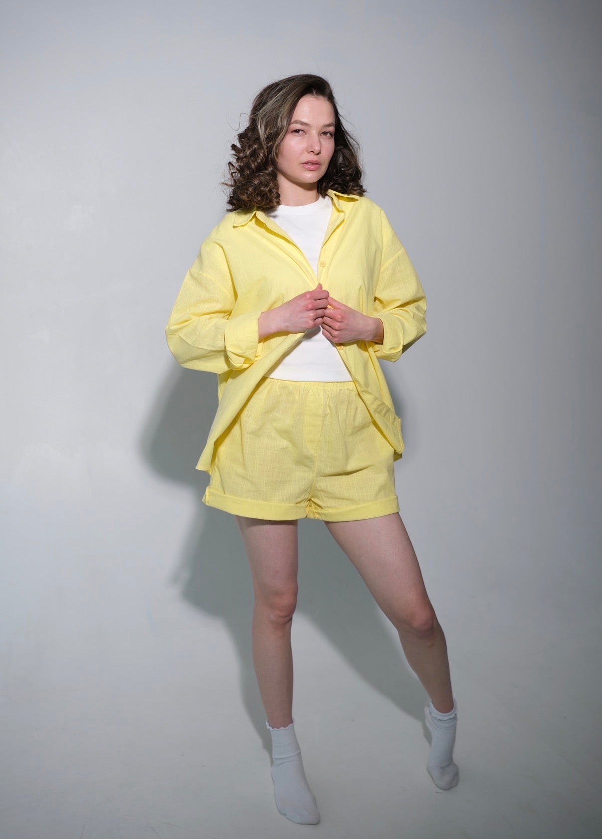 Lemon Yellow Summer Cotton Set