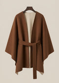 Reversible Wool Cape Coat