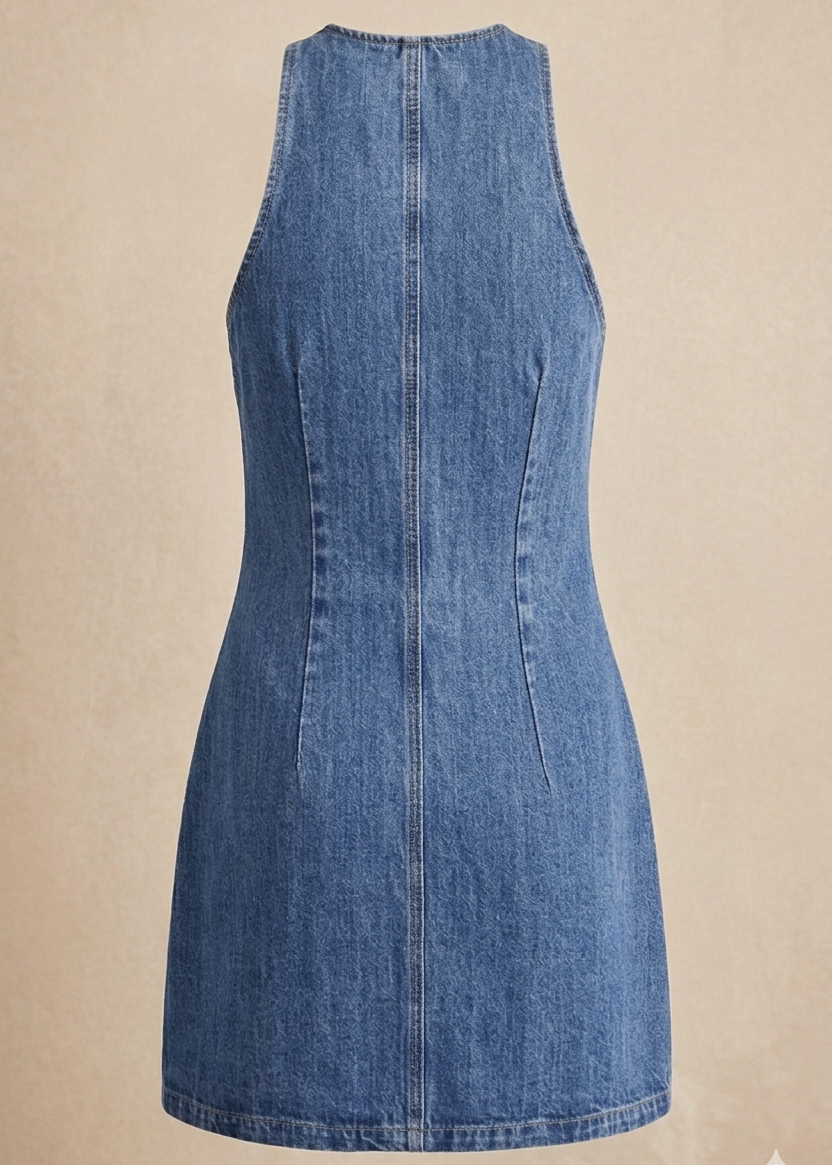 Blue denim dress 