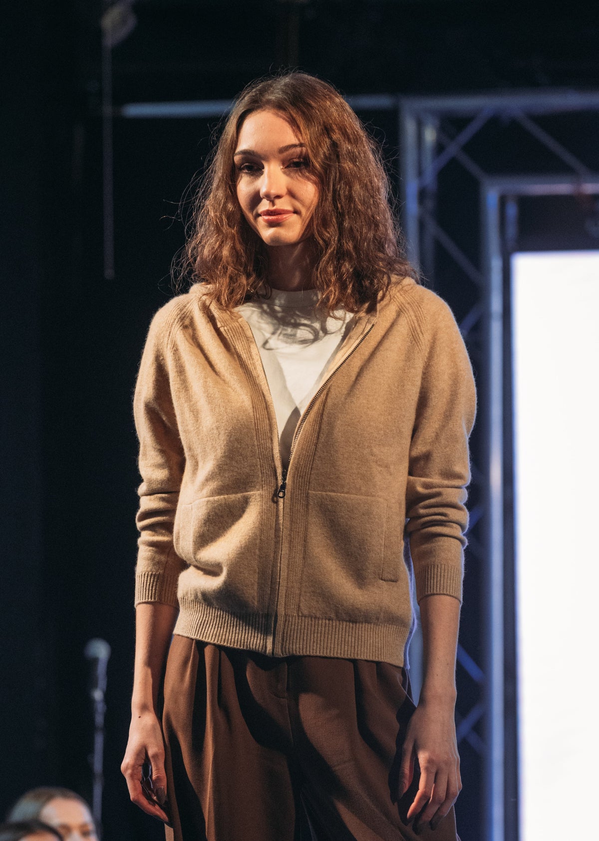 Cashmere Full-Zip Hooded Cardigan
