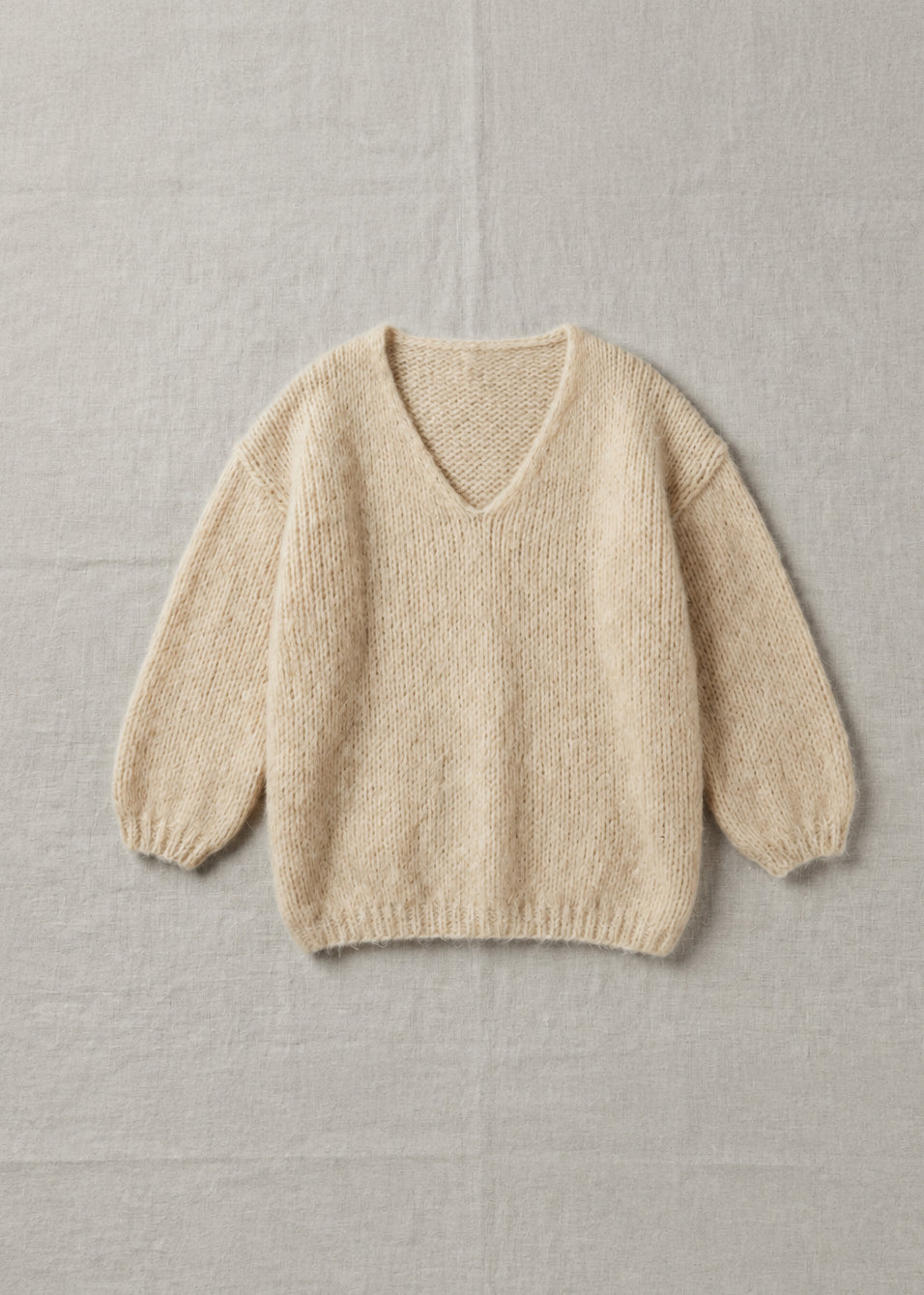 wool oversized sweater in beige